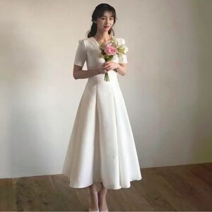 Korean Wedding Reception / Courthouse Wedding Dress - Small